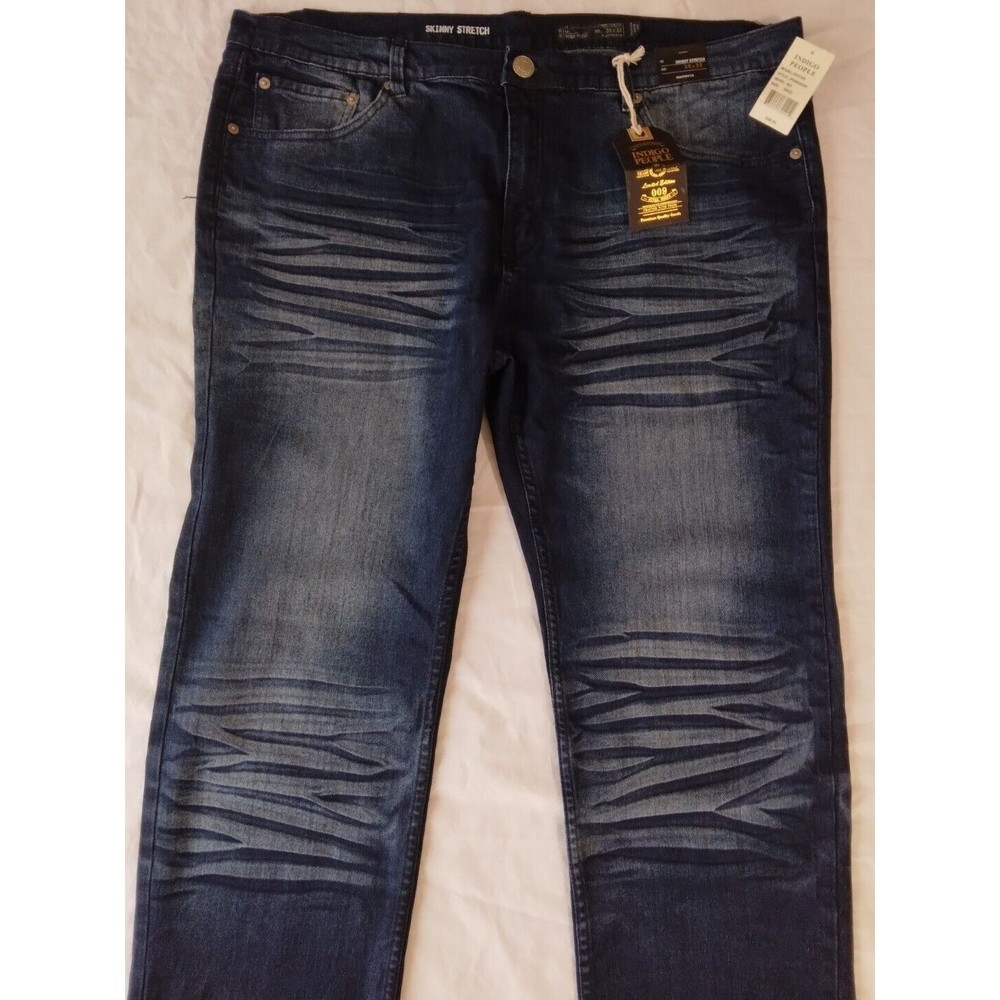 Indigo People Dexter Skinny Stretch Denim Jeans Pants Mens Size 38 x 32 - Picture 3 of 11